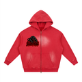Sunfade Two-way Zipper Boxy Fleece Hoodie