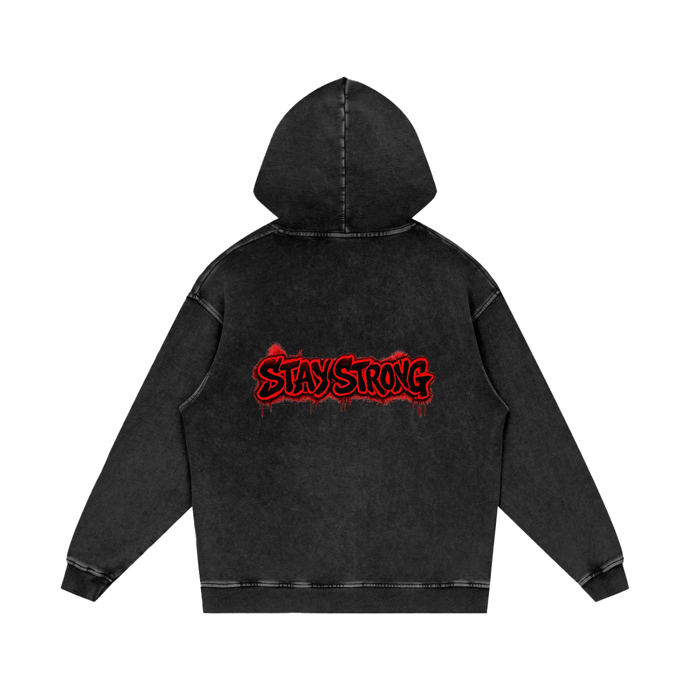 Snow Washed Loose Cotton Hoodie