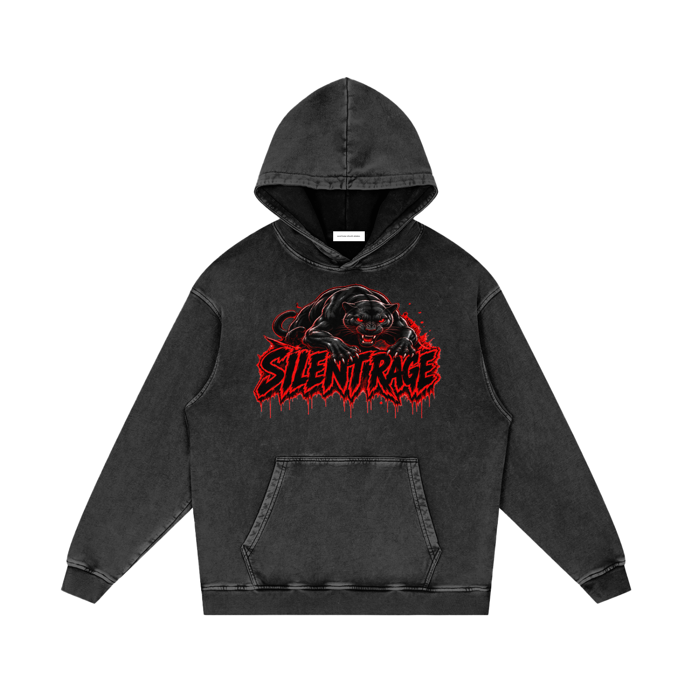 Snow Washed Loose Cotton Hoodie