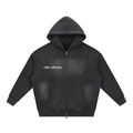 Sunfade Two-way Zipper Boxy Fleece Hoodie