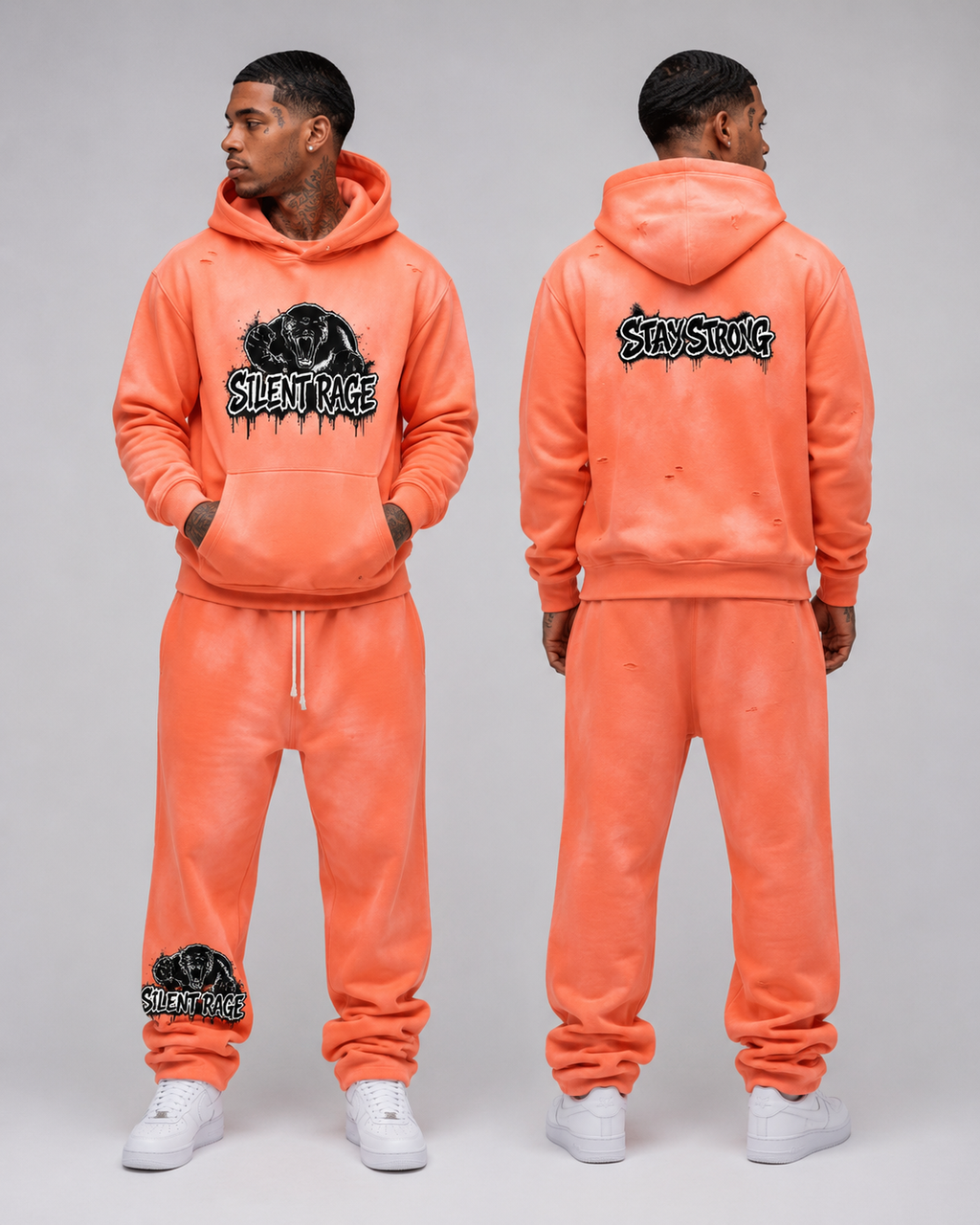 Unisex Sunfade Wide Leg Fleece Sweatpants