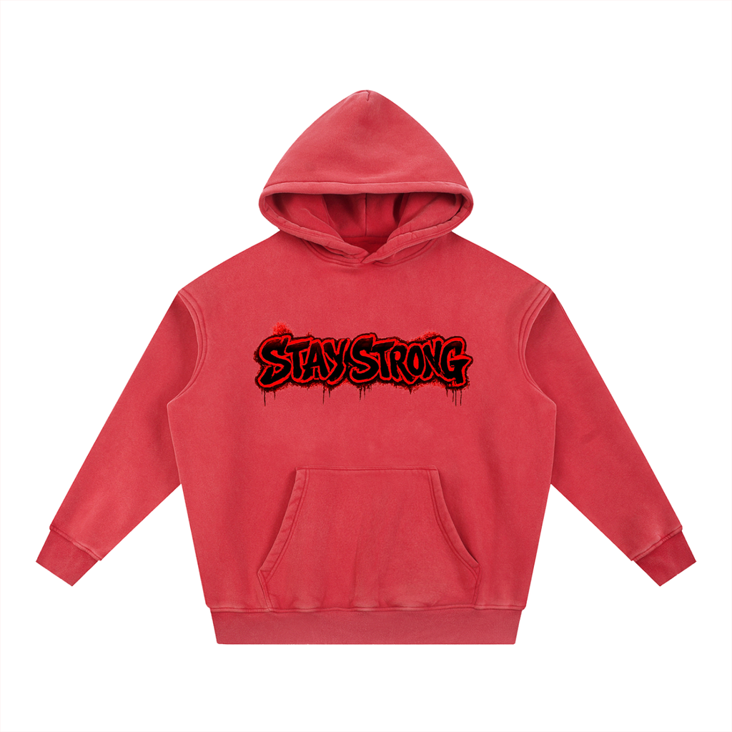 Snow Wash Fleece Oversize Hoodie